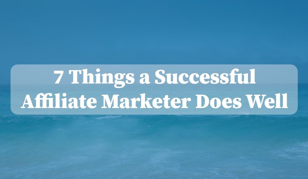 7 Things a Successful Affiliate Marketer Does Well