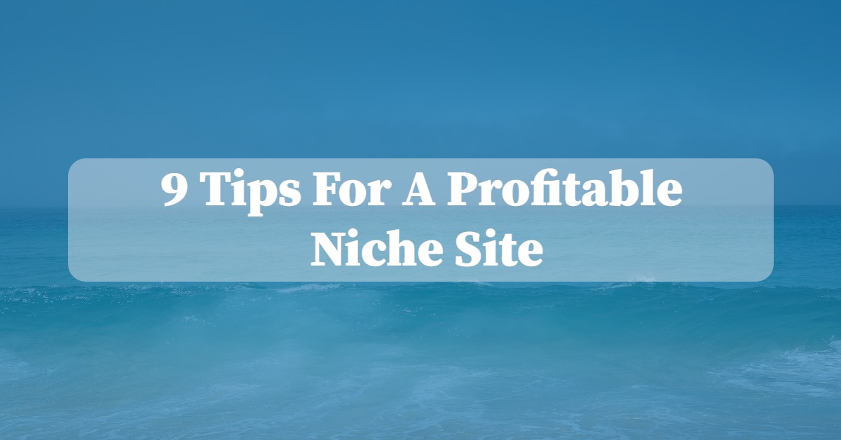 9 Tips For A Profitable Niche Site